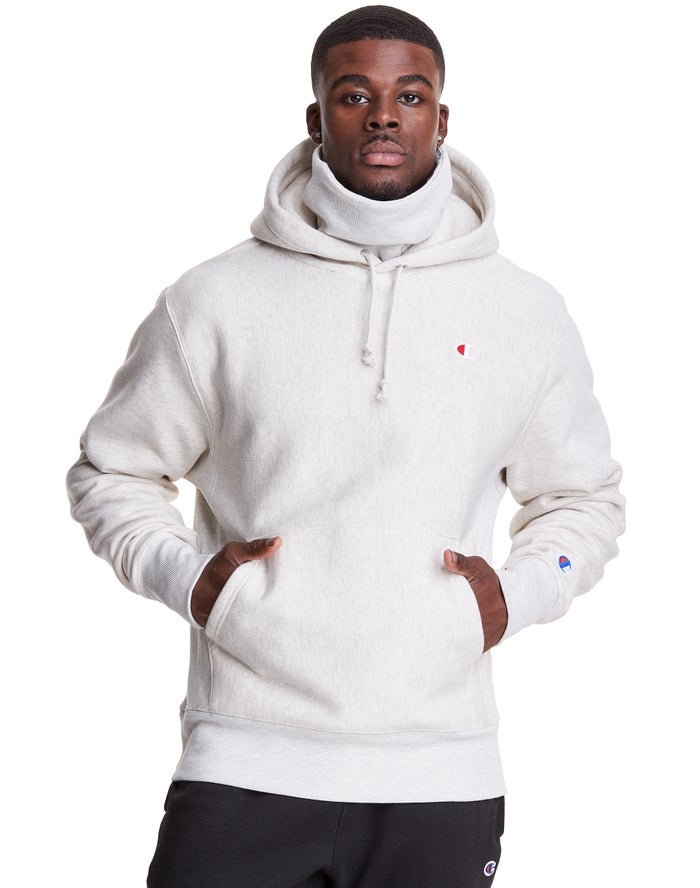 Champion Mens Hoodie NZ - Defender Series Reverse Weave® With Two Detachable Scarferchief™ Masks Whi